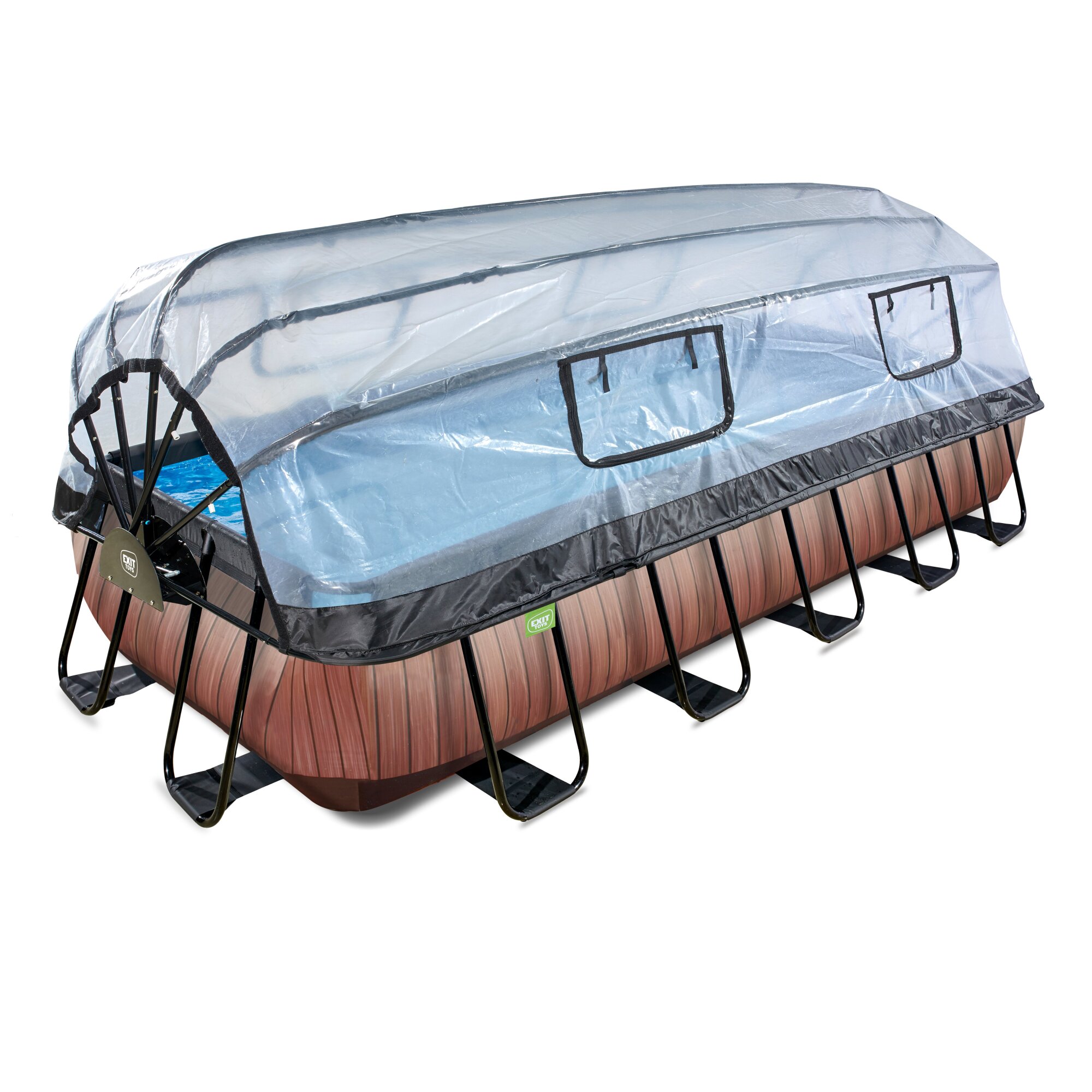 TANAMERA ORKED WEEKEND SPA セット EXIT Wood zwembad 400 x 200 x 122 cm met zandfilterpomp en